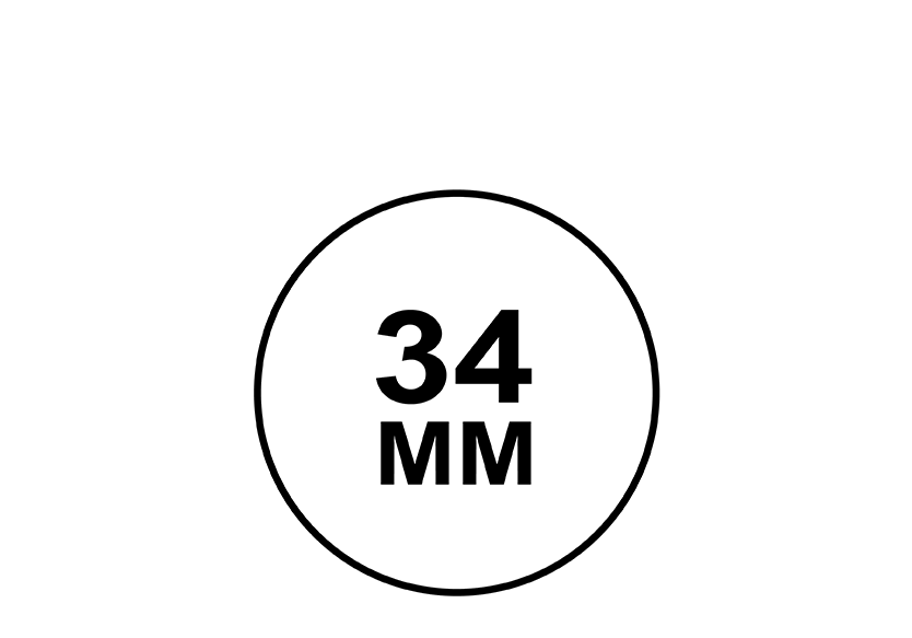 Tamaño de Tubo de 34mm